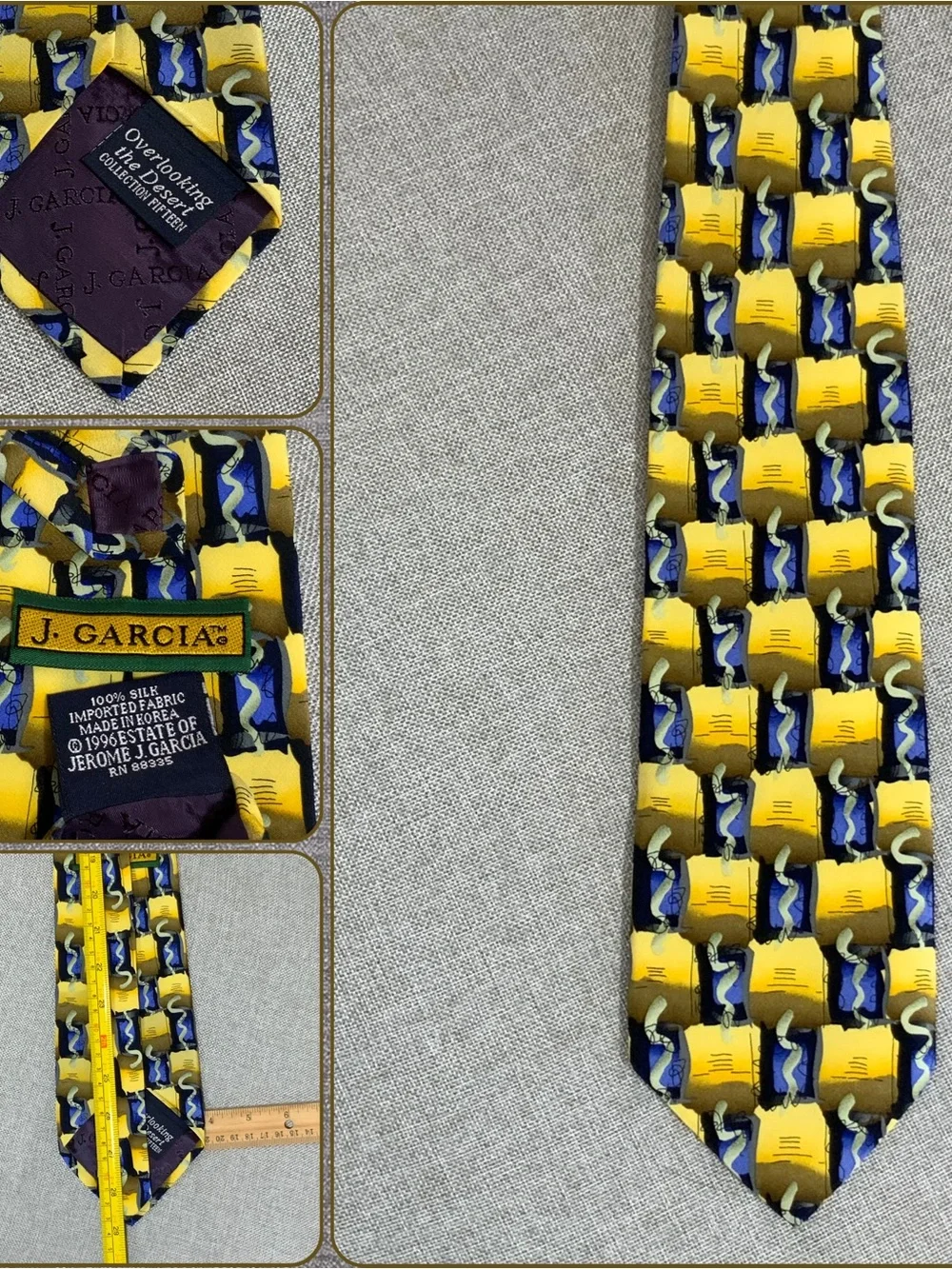 J. Garcia Overlooking Desert Tie Grateful Dead Silk Collection 15